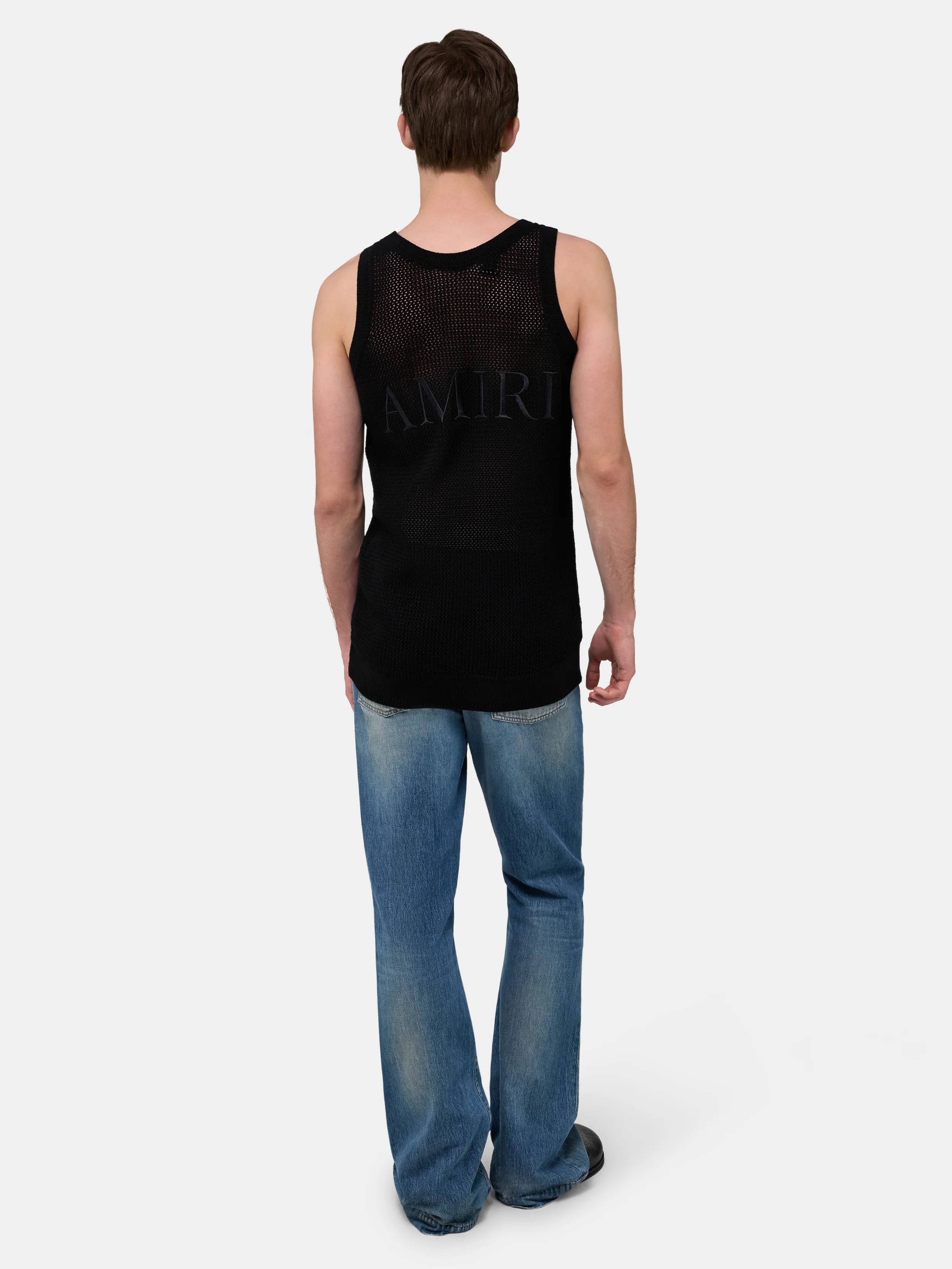 AMIRI KNIT MESH TANK - Black - Image 4