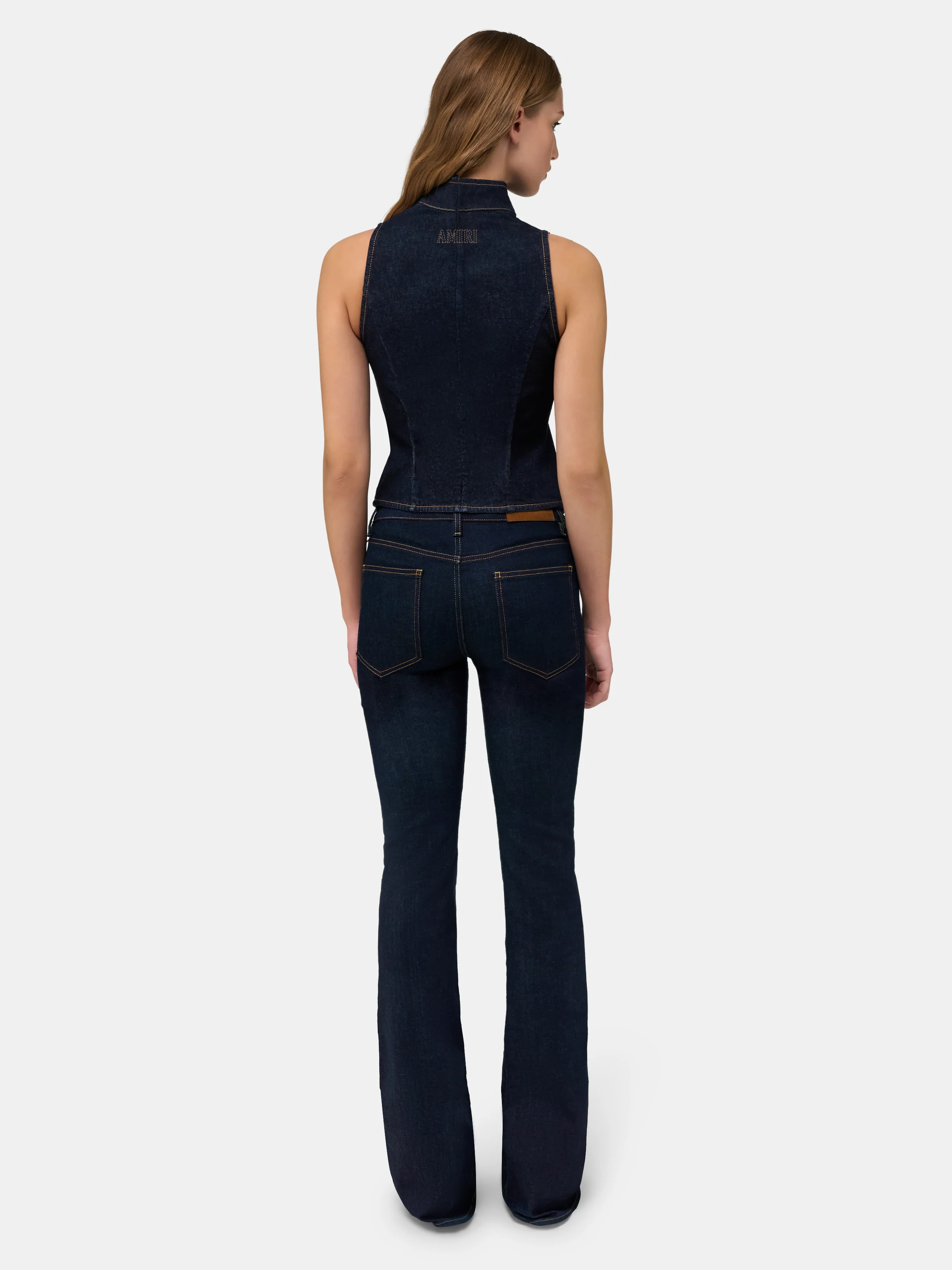 WOMEN - WOMEN'S AMIRI RAW DENM ZIP TOP - Raw Indigo - Image 4