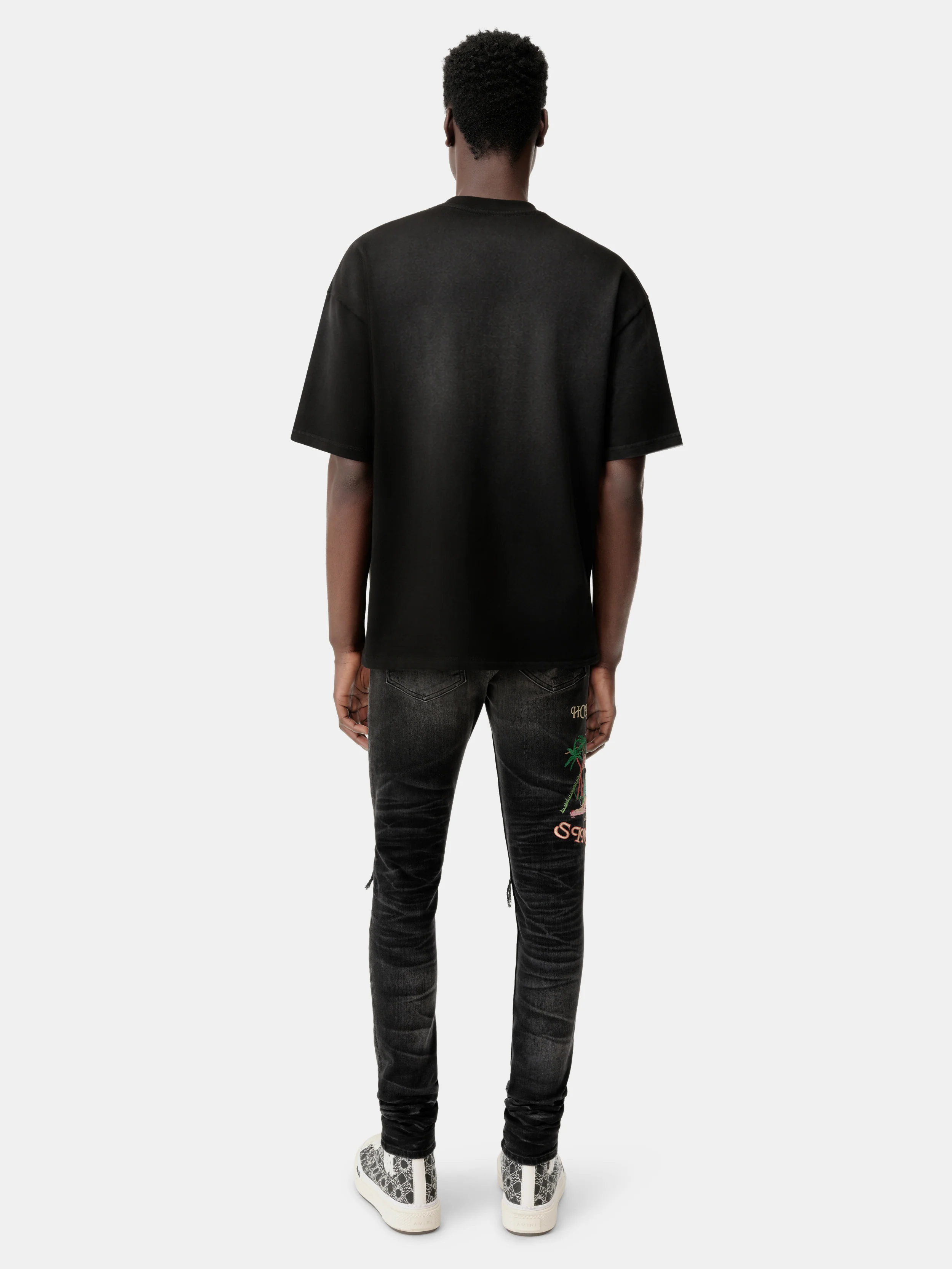 AMIRI SCRIPT TEE - Black - Image 4