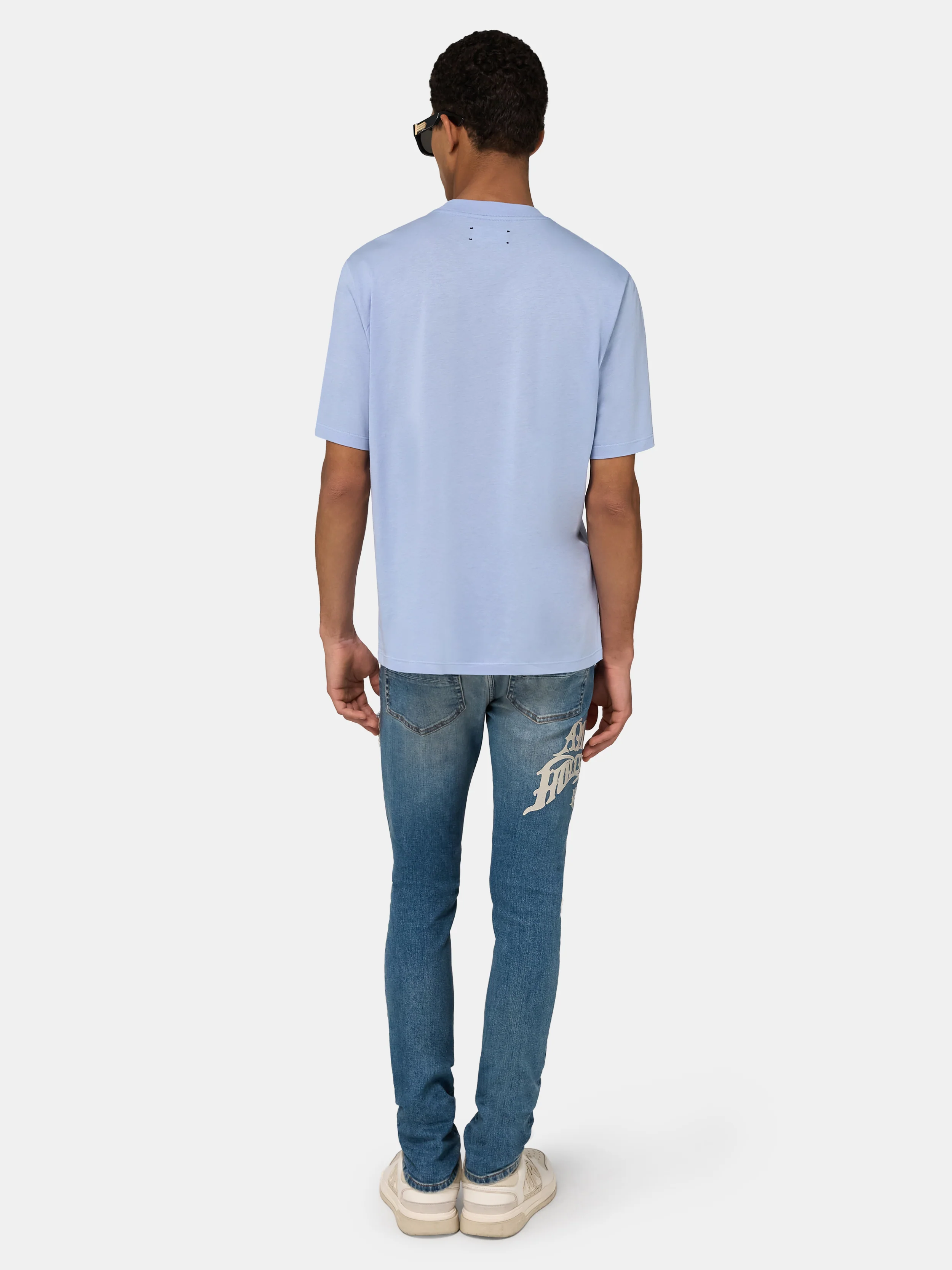 AMIRI SCRIPT TEE - Skyline Blue - Image 4