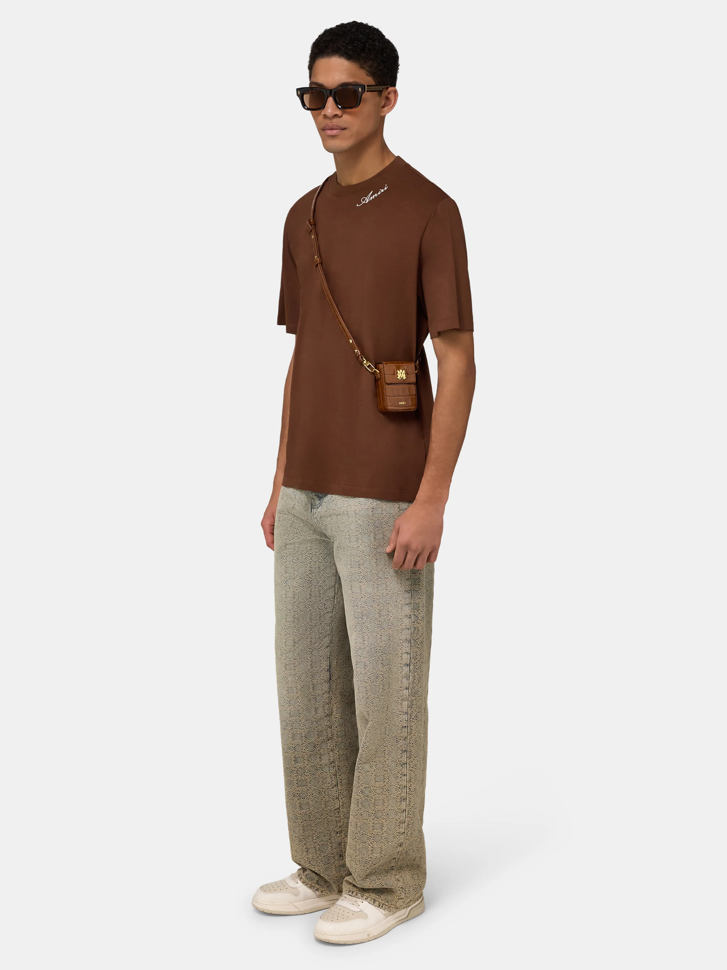 AMIRI SCRIPT TEE - Tobacco - Image 4