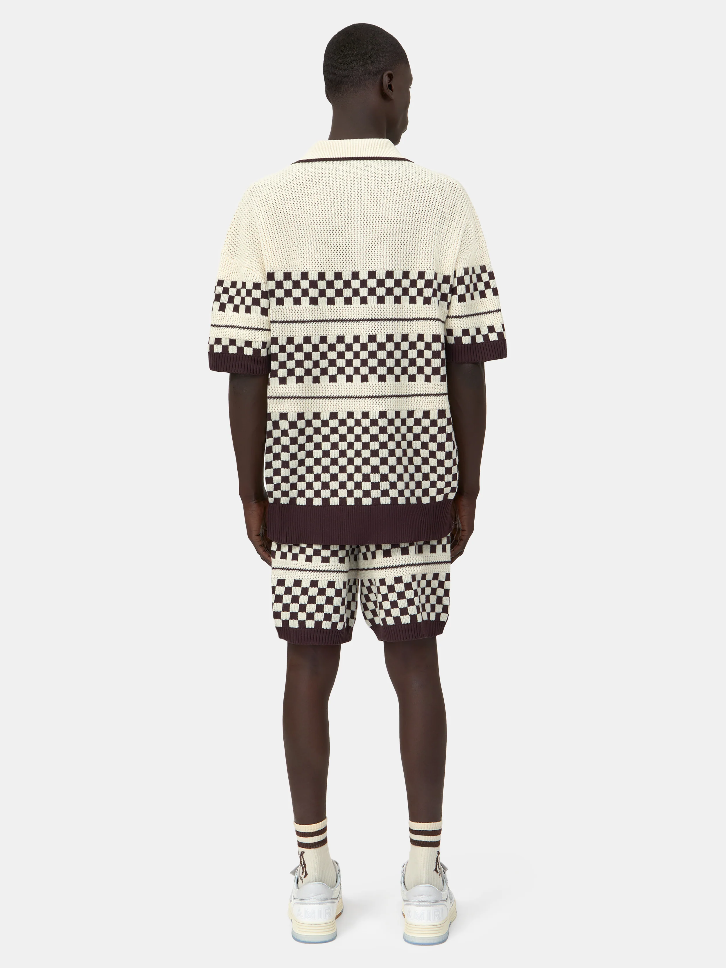 CHECKERED MESH SHORT - Alabaster - Image 4