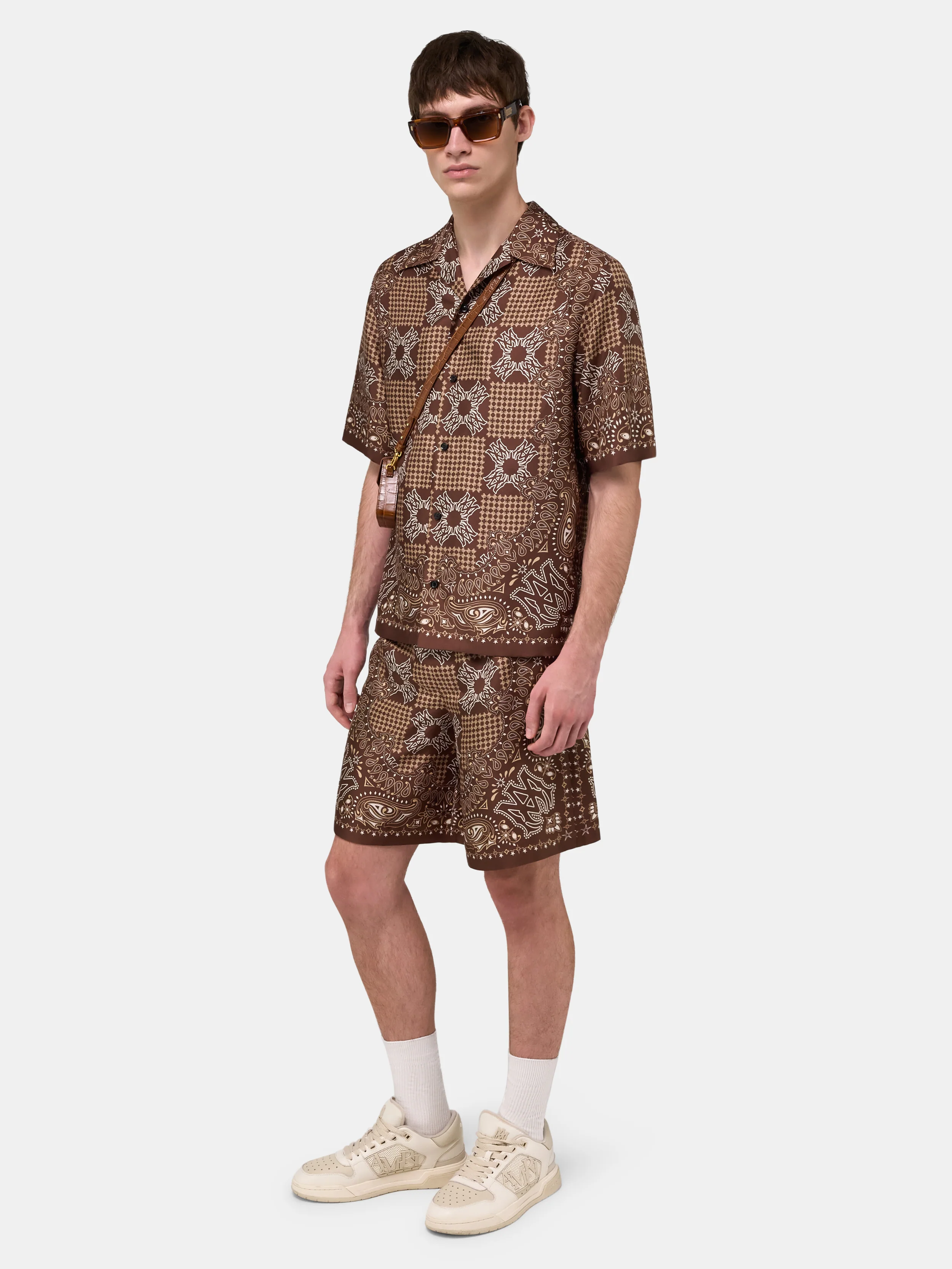 MA CHECK SHORT - Tobacco - Image 3