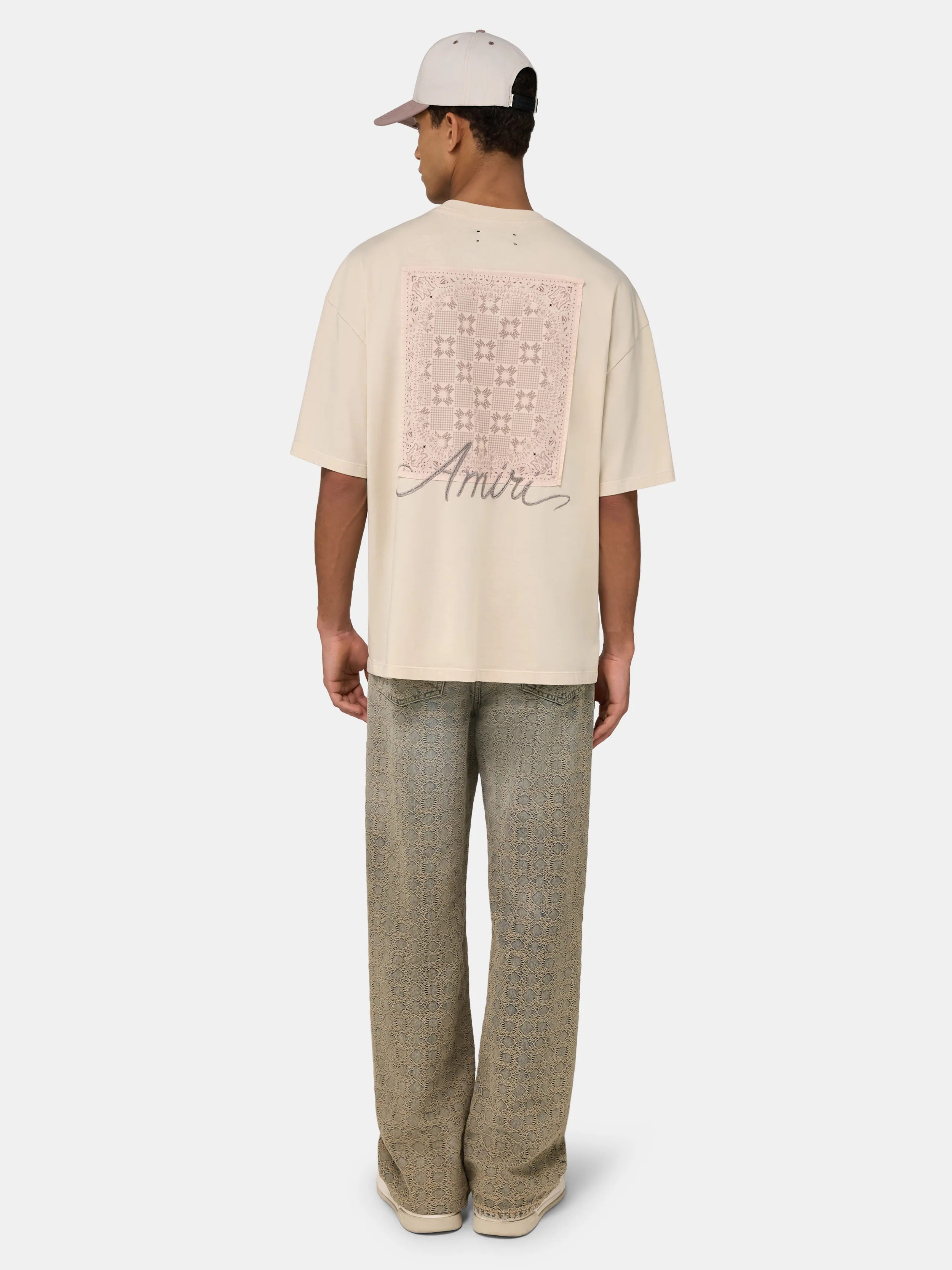 MA QUAD CHECKERBOARD OVERSIZED TEE - Alabaster - Image 4
