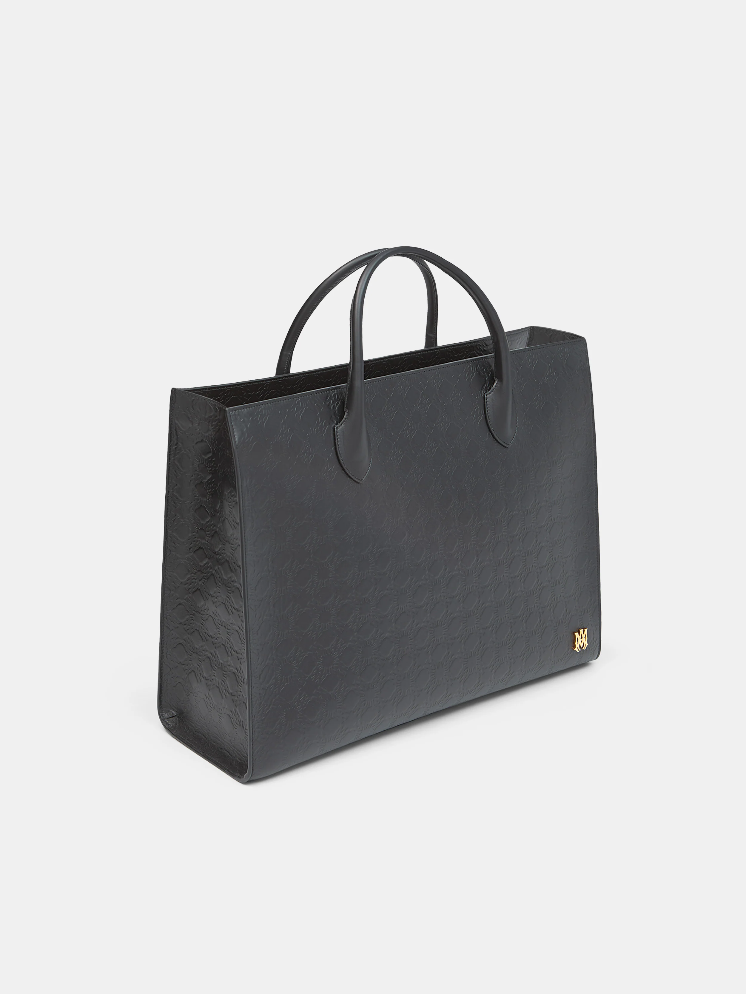 MA QUAD LEATHER SMALL TOTE - Black - Image 3