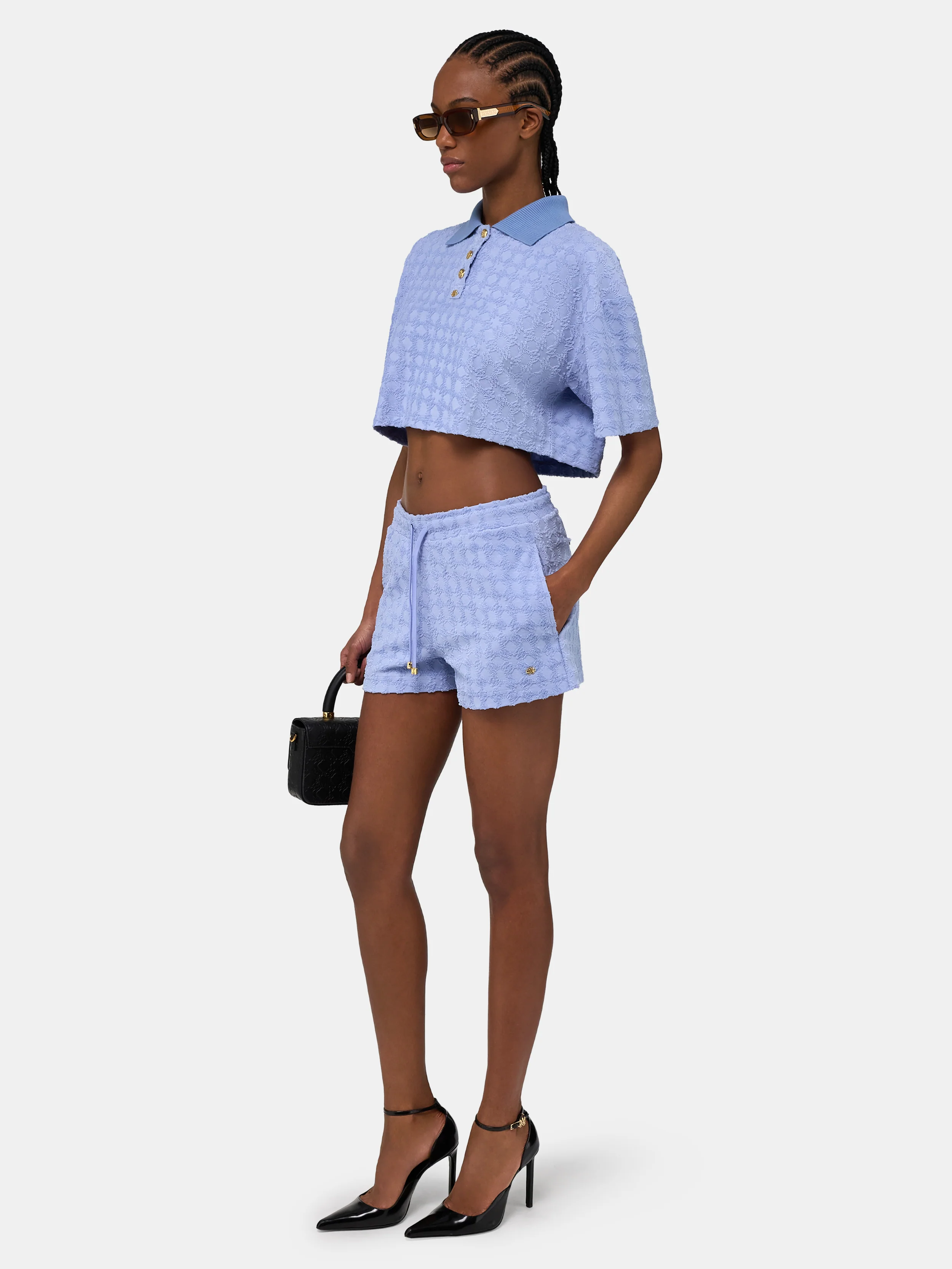 WOMEN - WOMEN'S MA QUAD TOWELING SHORT - Skyline Blue - Image 3