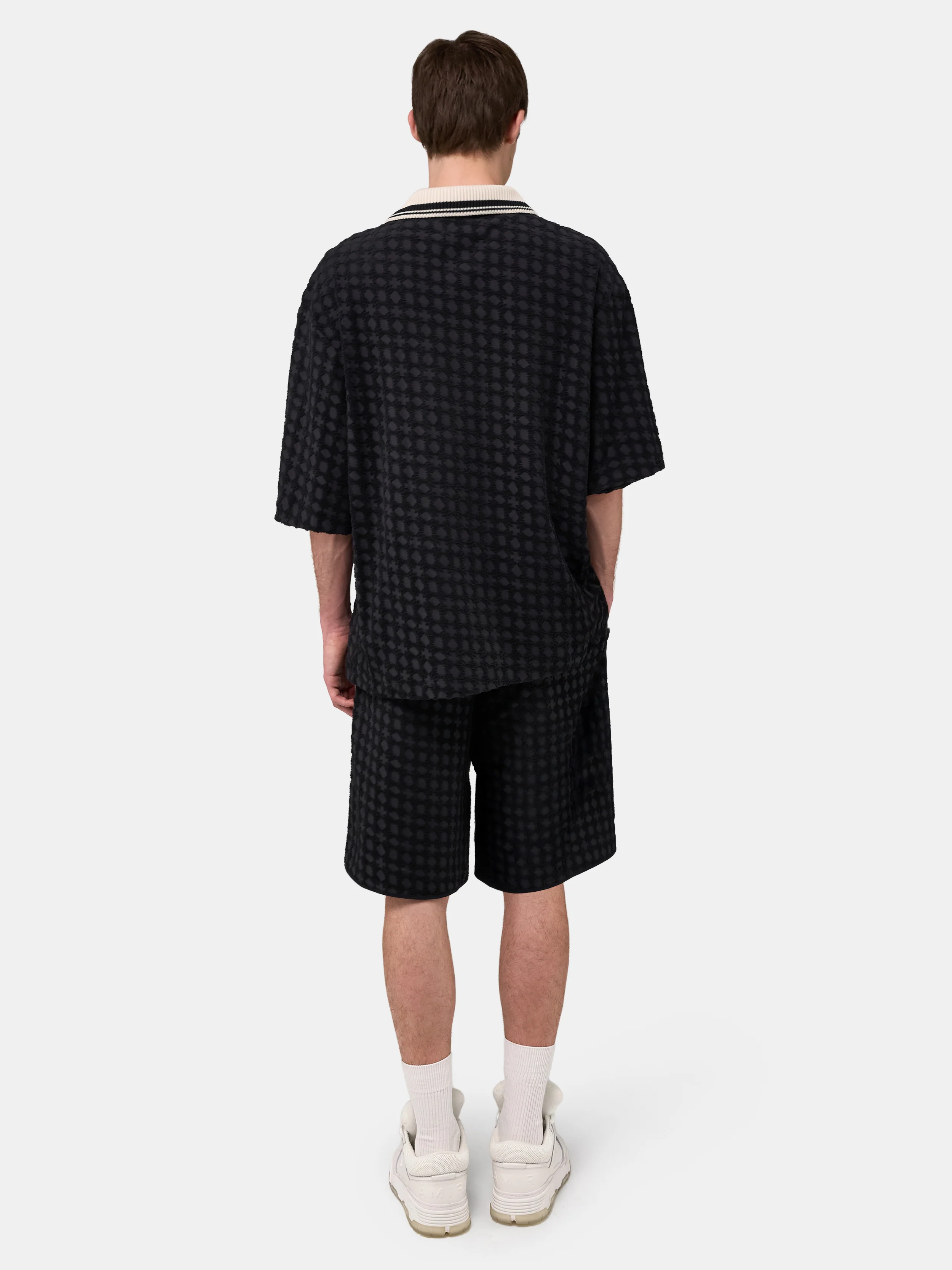 MA QUAD ZIP TOWELING POLO - Black - Image 4