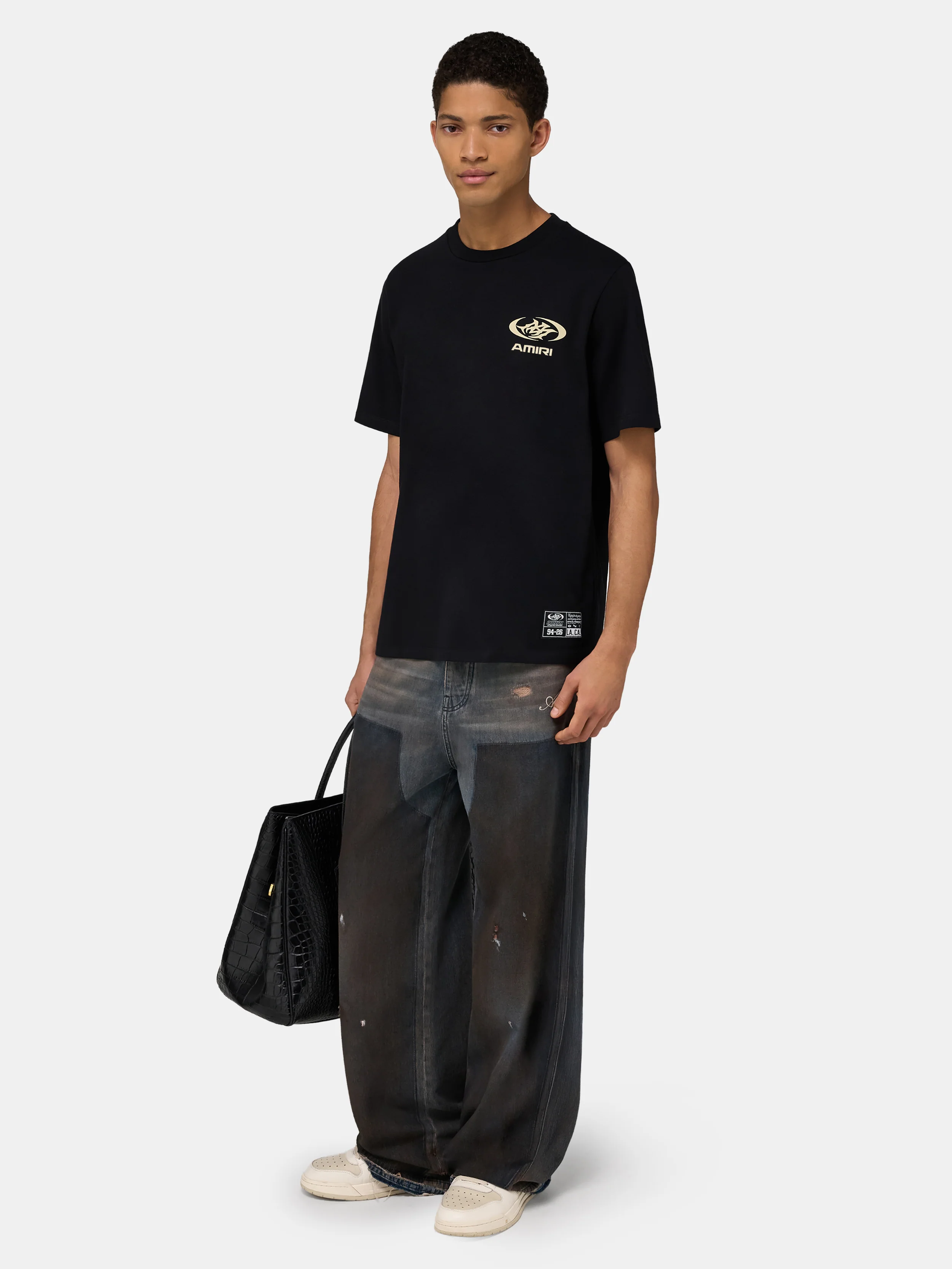 SPORTY LIGHTWEIGHT JERSEY TEE - Black - Image 3