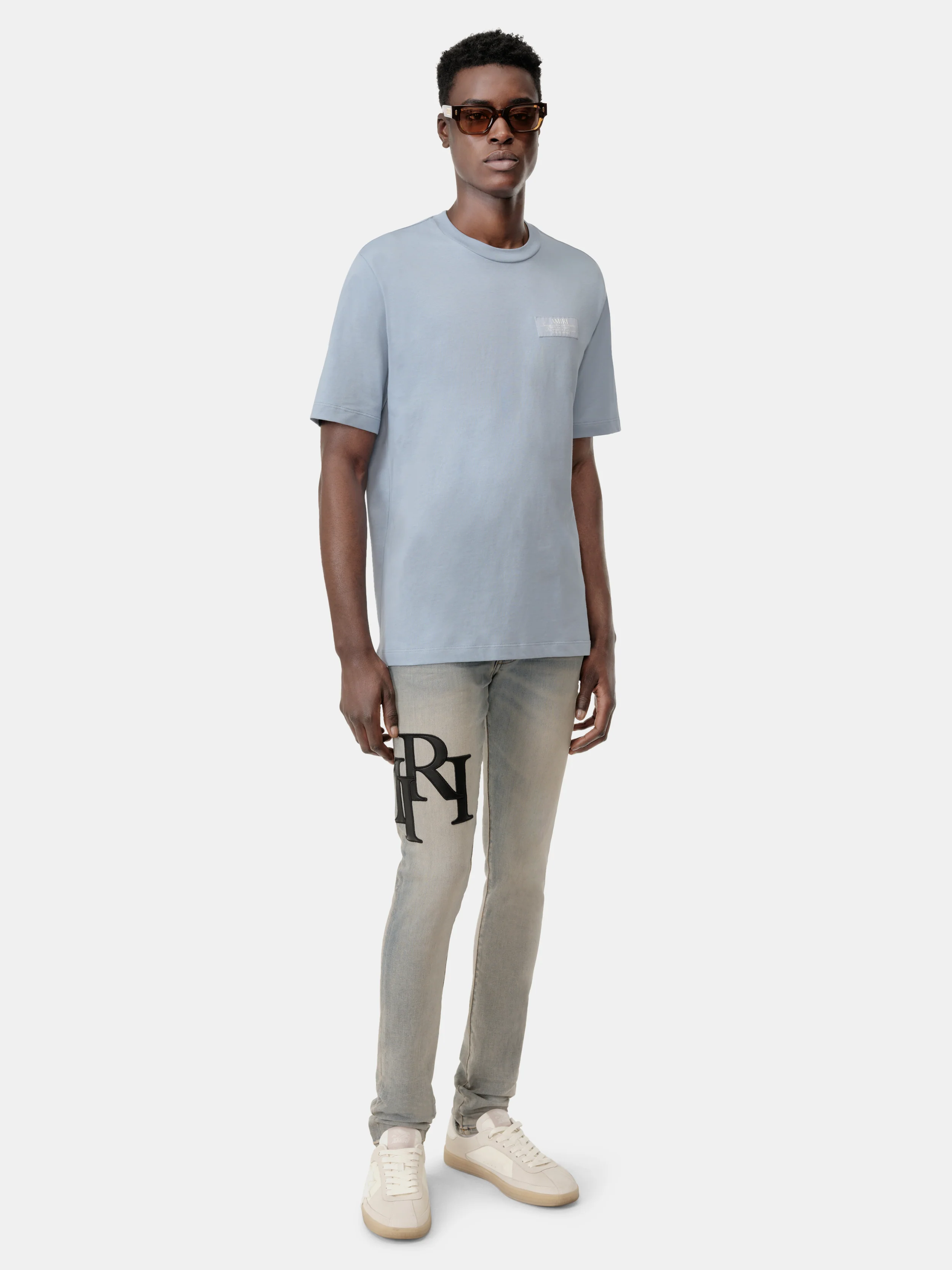 STAGGERED LOGO SKINNY JEAN - ANTIQUE INDIGO - Image 2