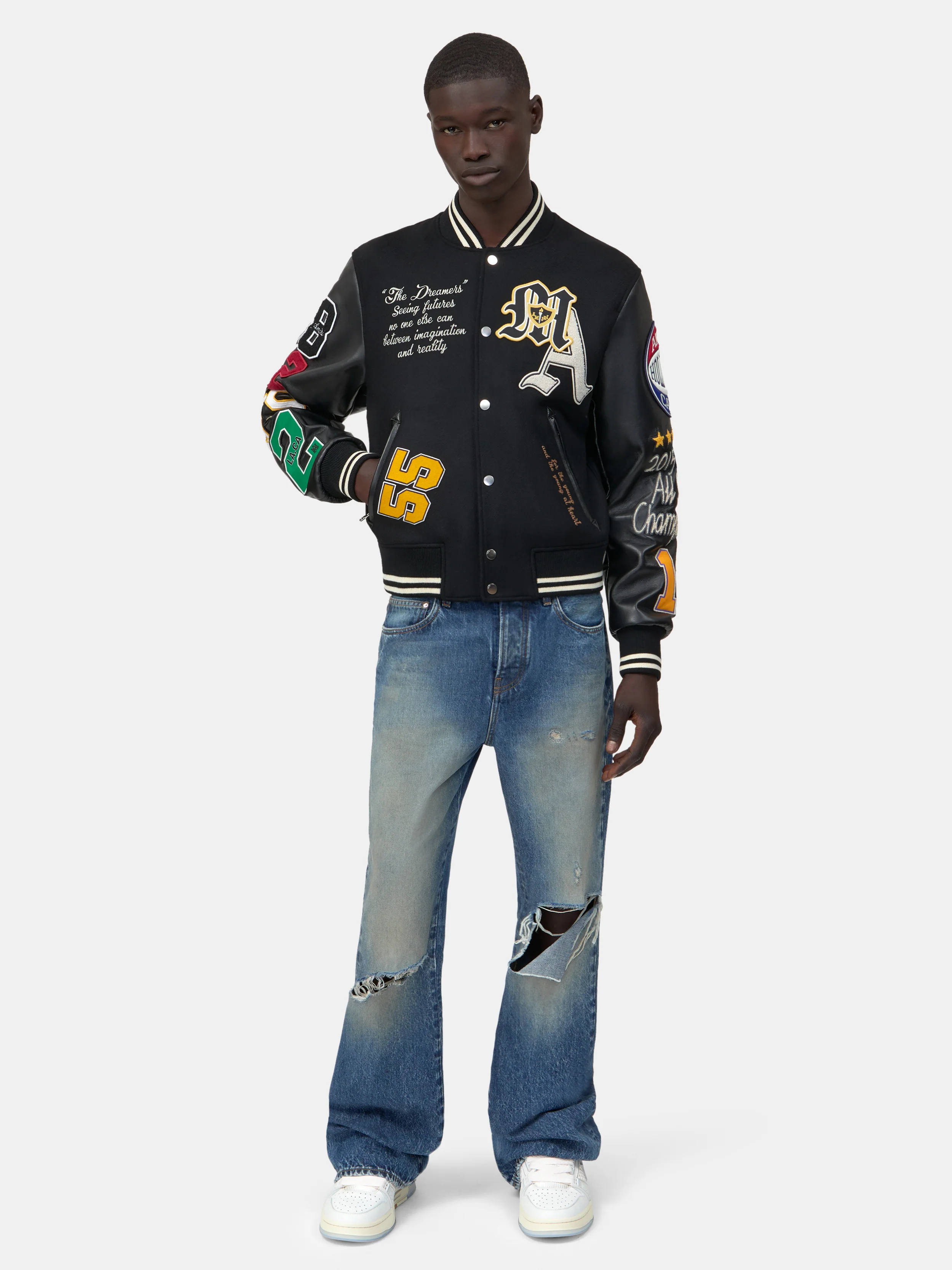 VARSITY PATCH JACKET - Black - Image 2