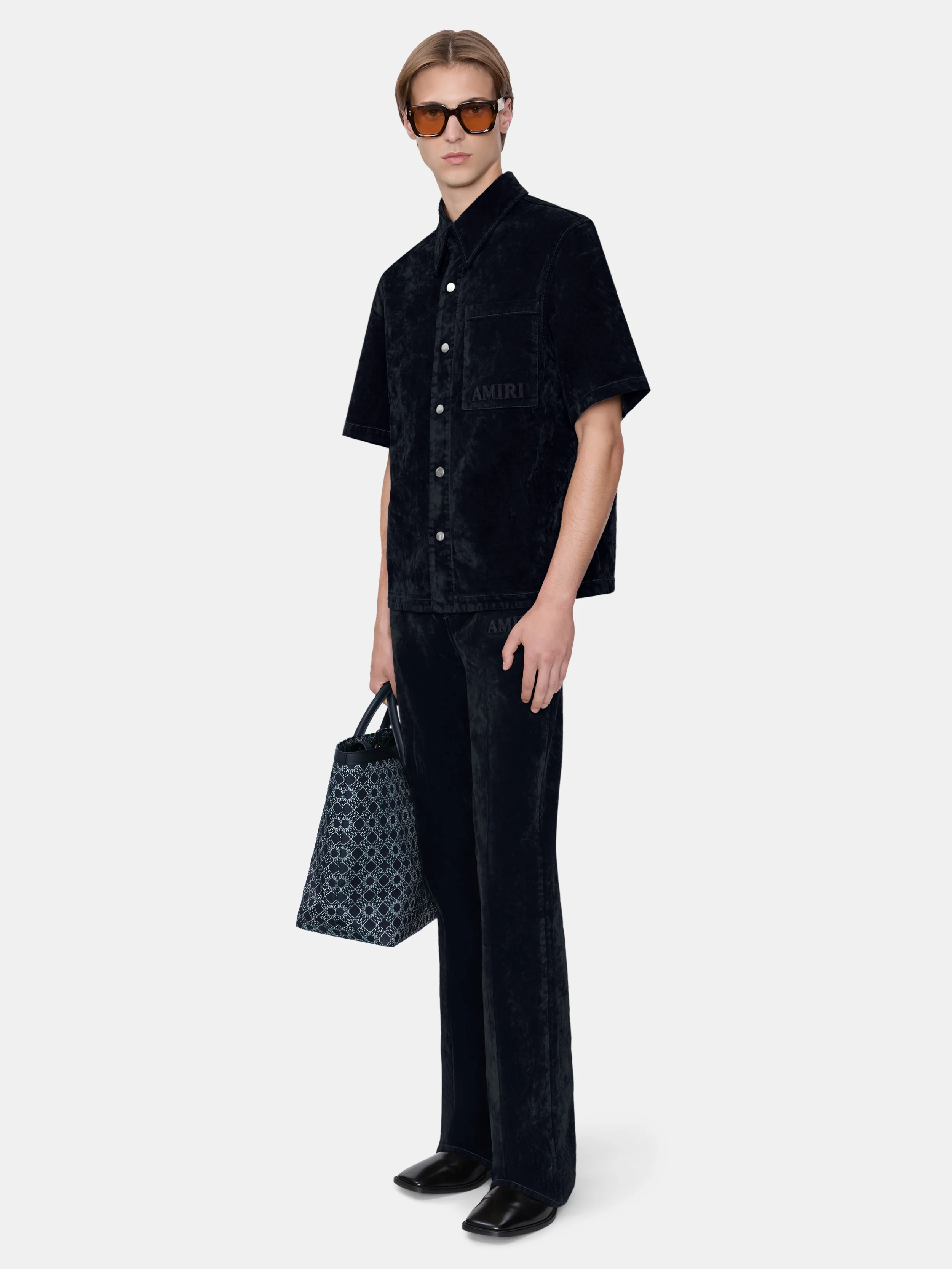 VELVET FLARE JEAN - BLACK - Image 3
