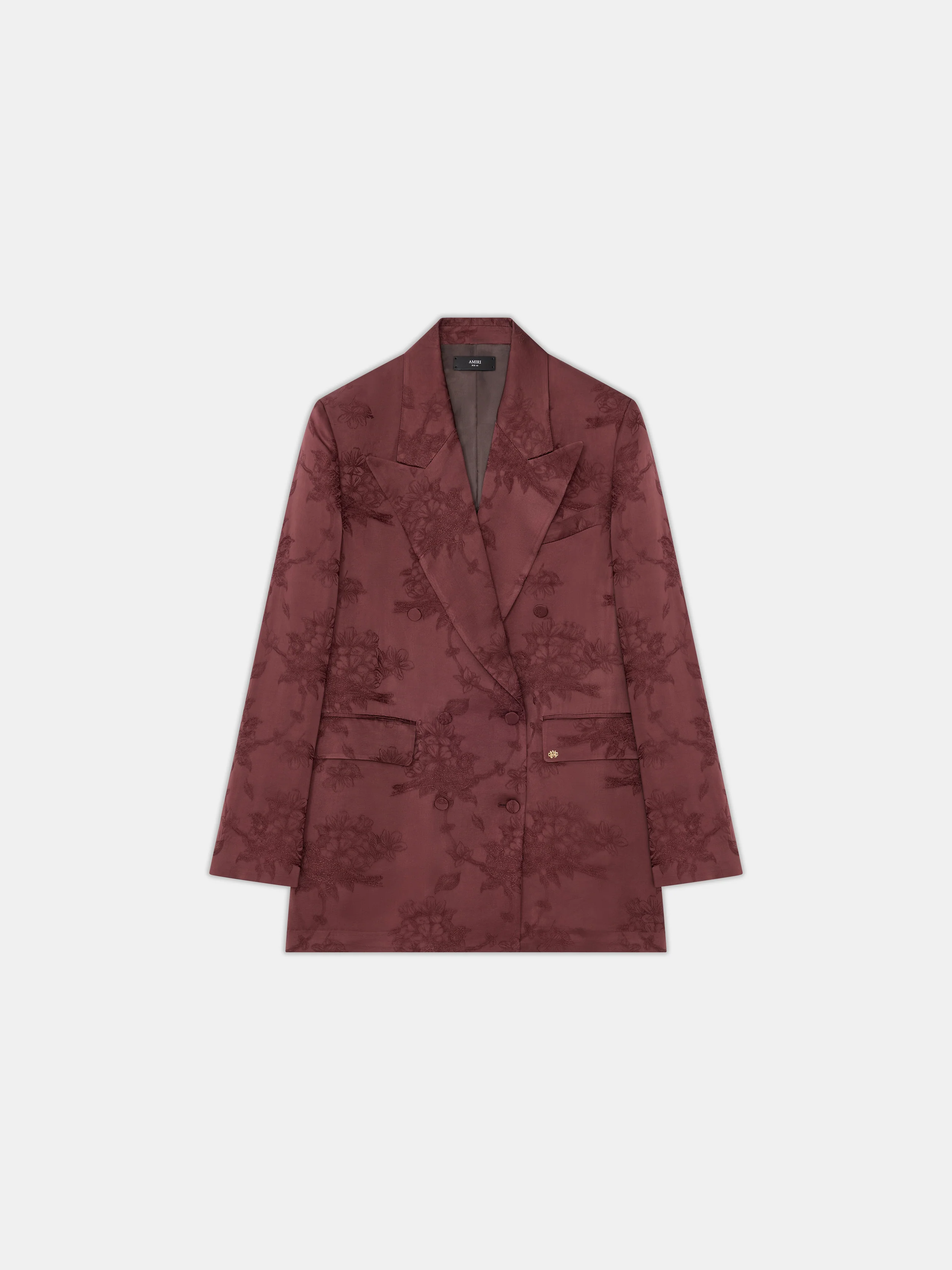 WOMEN - WOMEN'S FLORAL DOUBLE-BREASTED BLAZER - Tobacco