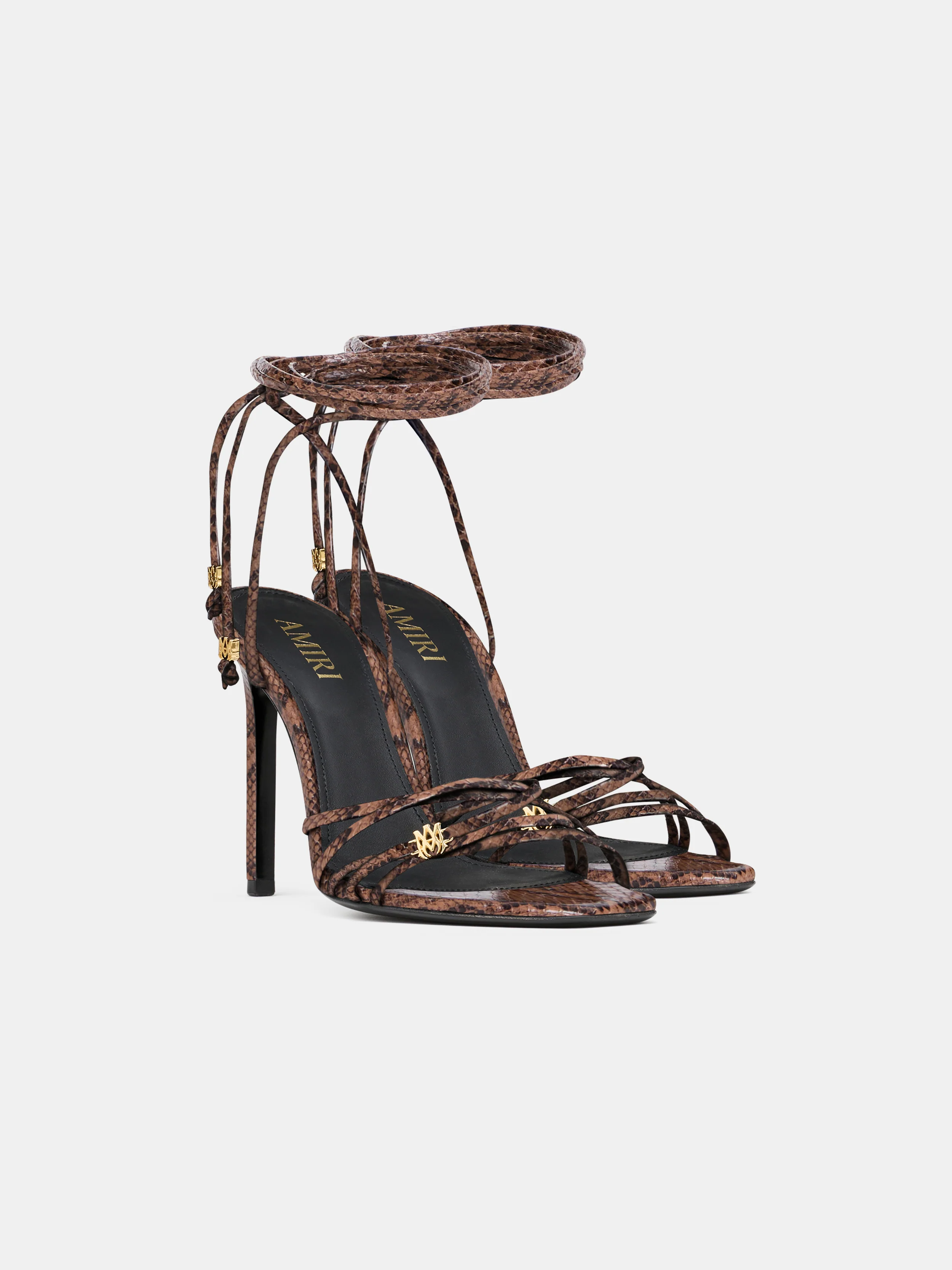 WOMEN - WOMEN'S SNAKE MA HEELED SANDAL - Brown - Image 2