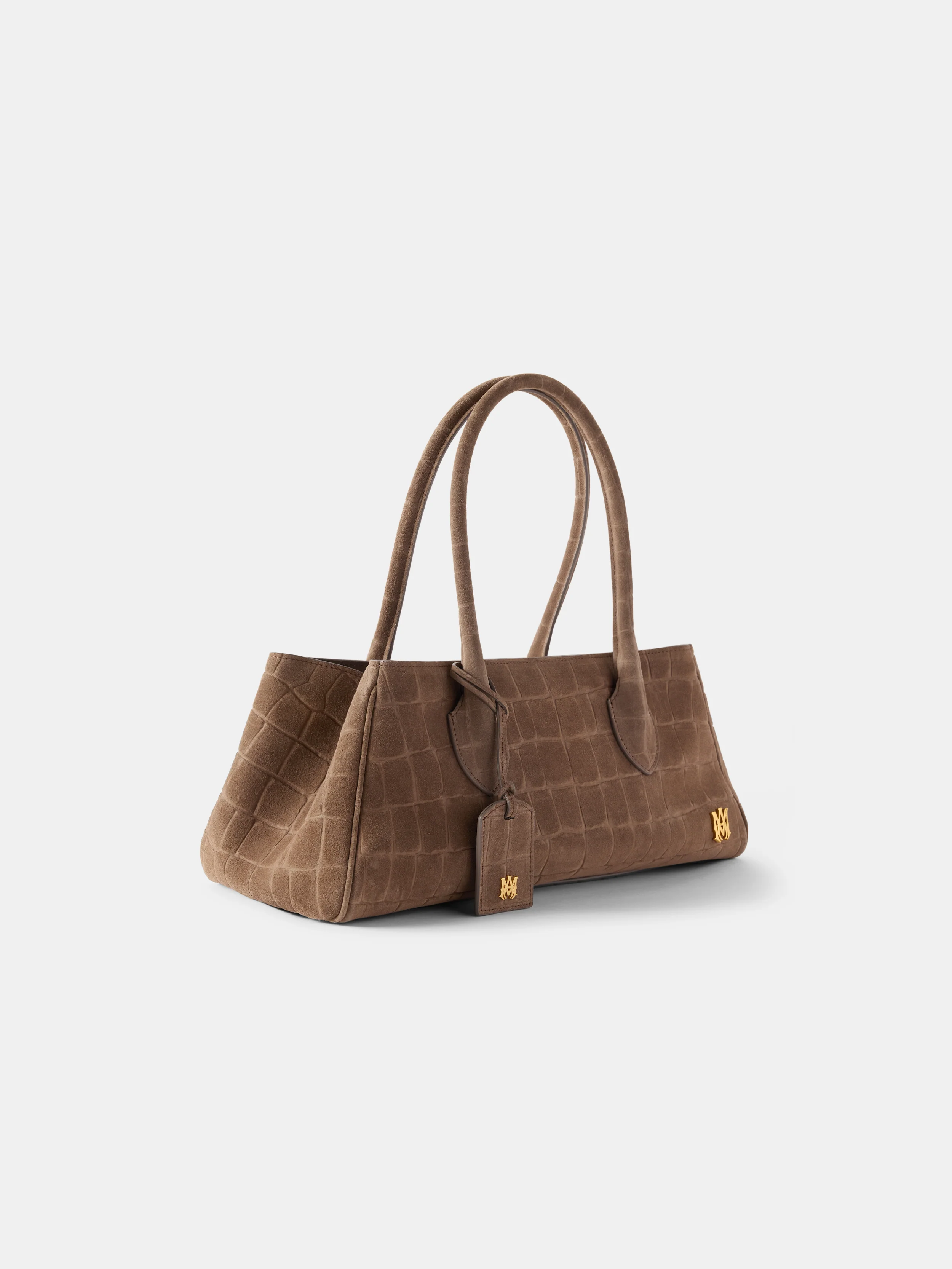 WOMEN - WOMEN'S SUEDE CROC HONEY 40 SHOULDER - Dark Brown - Image 3